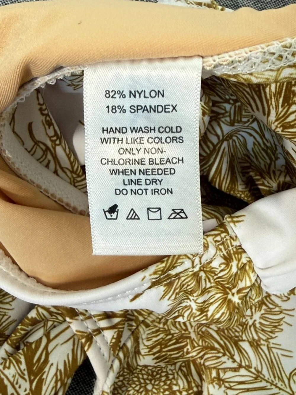 GEODE SWIMWEAR Rio Tankini Top , Size Small, Tan/white Print - Picture 14 of 14